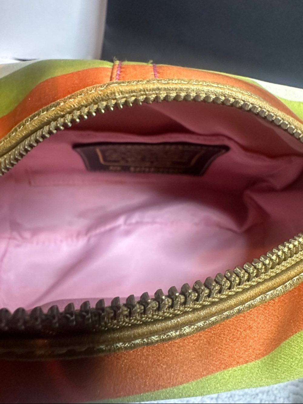 New Listing Coach legacy Striped kiss lock Mini Shoulder Bag in Pink, Green, etc - Picture 6 of 9